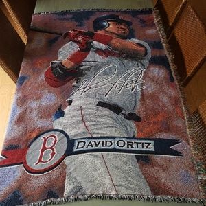 Vintage David Ortiz Tapestry Throw Blanket